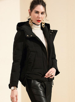 Winter Hooded Cropped Thicken All Matched Down Coat