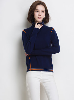 Brief High Neck Pullover Bottoming Slim Sweater