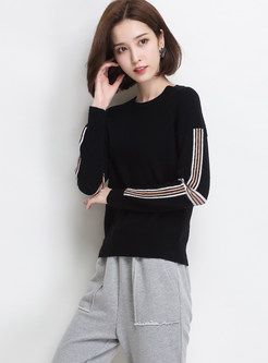 Brief Black Pullover Bottoming Slim Sweater