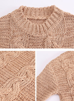 Chic O-neck Loose All-matched Knitted Sweater