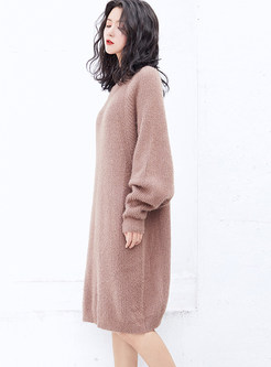 Loose Pullover Long Sleeve Long Sweater