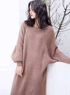Loose Pullover Long Sleeve Long Sweater