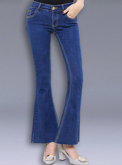 Brief Slim High Waist Flare Jeans