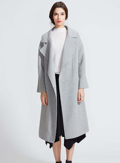 Stylish Elegant Solid Color Cashmere Coat