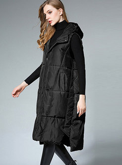 Winter Trendy Hooded Down Coat Plus Size Vest 