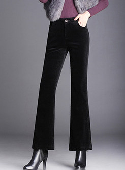 Casual High Waist Easy-matching Flare Pants