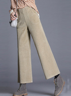Casual Easy-matching Long Pants With Big Pocket