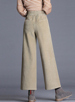 Casual Easy-matching Long Pants With Big Pocket
