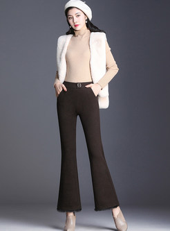Winter Fashion Easy-matching Slim Flare Pants