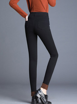 Trendy Plus Velvet Thick Slim Long Pants