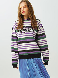 Casual Color-blocked Pullover Pocket Sweatshirt