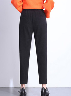 Casual Woolen Slim Easy-matching Harem Pants