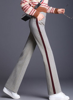 Fashion Striped Easy-matching Long Flare Pants