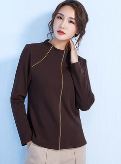 Trendy Crew-neck Elastic Cashmere Bottoming Sweater