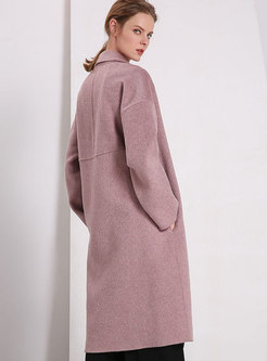 Brief Notched Double-sided Cashmere Buttoned Coat