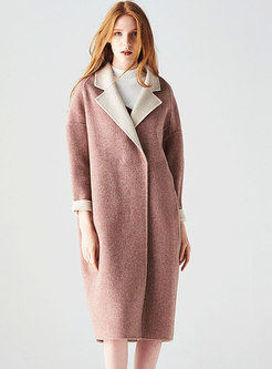 Fashion Solid Color Long Sleeve Cocoon Coat