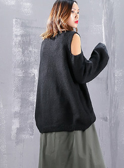 Turtle Neck Long Sleeve Pullover Sweater