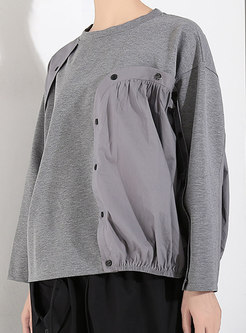 Winter Buttoned Easy-matching Loose Hoodies 