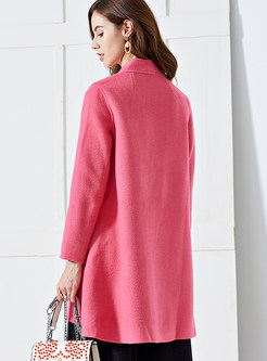Vintage Long Sleeve Reqular Woolen Overcoat