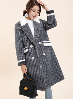 Notched Loose Long Sleeve Straight Overcoat