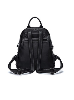 Brief Casual Rivet All Matched Backpack With Zipper Pocket