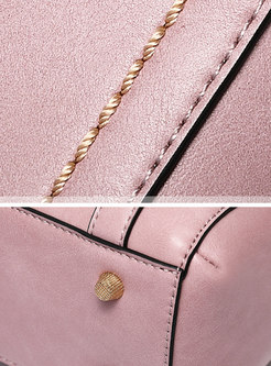 Stylish Casual Pure Color Top Handle & Crossbody Bag