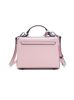 Pink Plaid Transparent Crossbody Bag