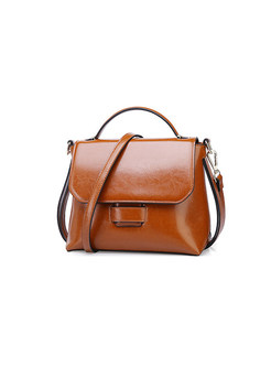 Brief Solid Color Easy-matching Crossbody Bag