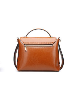 Brief Solid Color Easy-matching Crossbody Bag