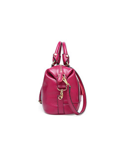 Stylish Solid Color Tassel Top Handle & Crossbody Bag