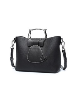 Brief All Matched PU Open-top Top Handle & Crossbody Bag