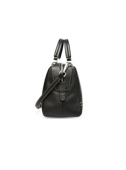 Trendy Leather Zippered Top Handle & Crossbody Bag