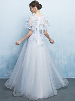 Chic Stereoscopic Butterfly Slim Gauze Prom Dress