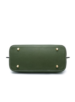 Stylish Green Zipper Pocket Handle & Crossbody Bag With Fringed 