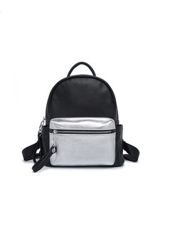 Fashion Color-blocked All Matched Backpack 