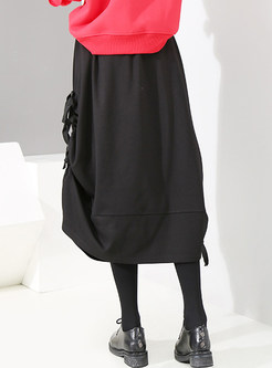 Stylish High Waist Easy-matching Irregular Skirt