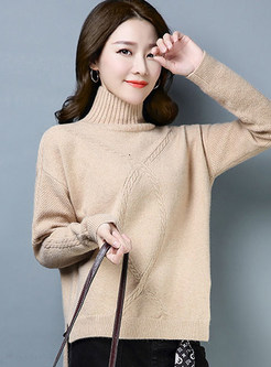 Solid Color Long Sleeve Casual Bottoming Sweater