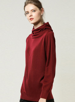 Fashion Loose Hooded Long Sleeve Sweater