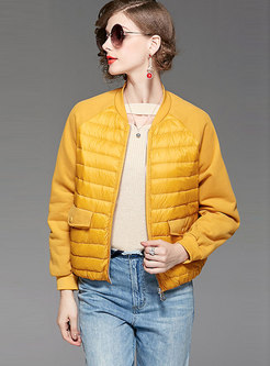 Fashion Winter Solid Color Short Slim Down Coat