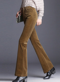 Fashion Thicken Thermal Flare Pants