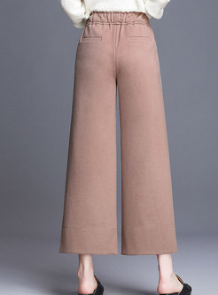 Chic Color-blocked Tied-waist Wide Leg Pants