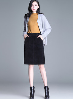 High Waist Fashion Easy-matching Bodycon Skirt
