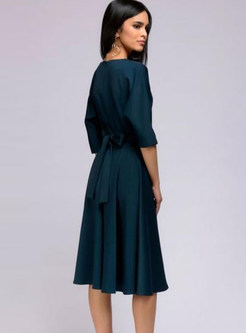Elegant Sleeveless Hepburn Style Slim Waist Dress