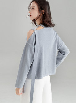 Chic Winter Off Shoulder Knitted Sweater