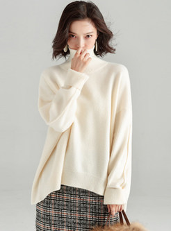Casual Turtle Neck Woolen Bottoming Sweater