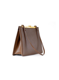 Stylish Genuine Leather Easy-matching Top Handle Bag