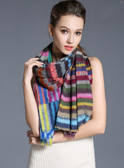 Stylish Winter Striped Woolen Scarf