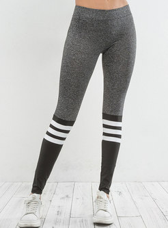 Fashion Color-blocked Dry Fast Fitness Pants
