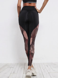 Chic Canmouflage Splicing Yoga Pants