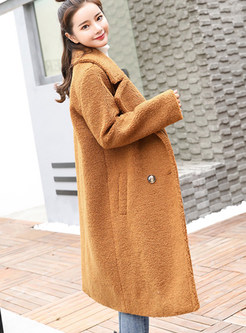 Trendy Notched Loose Cashmere Thermal Overcoat